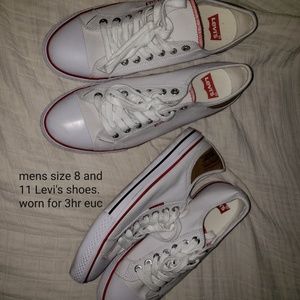 Levi's mens shoes. White. Worn each for few hours.